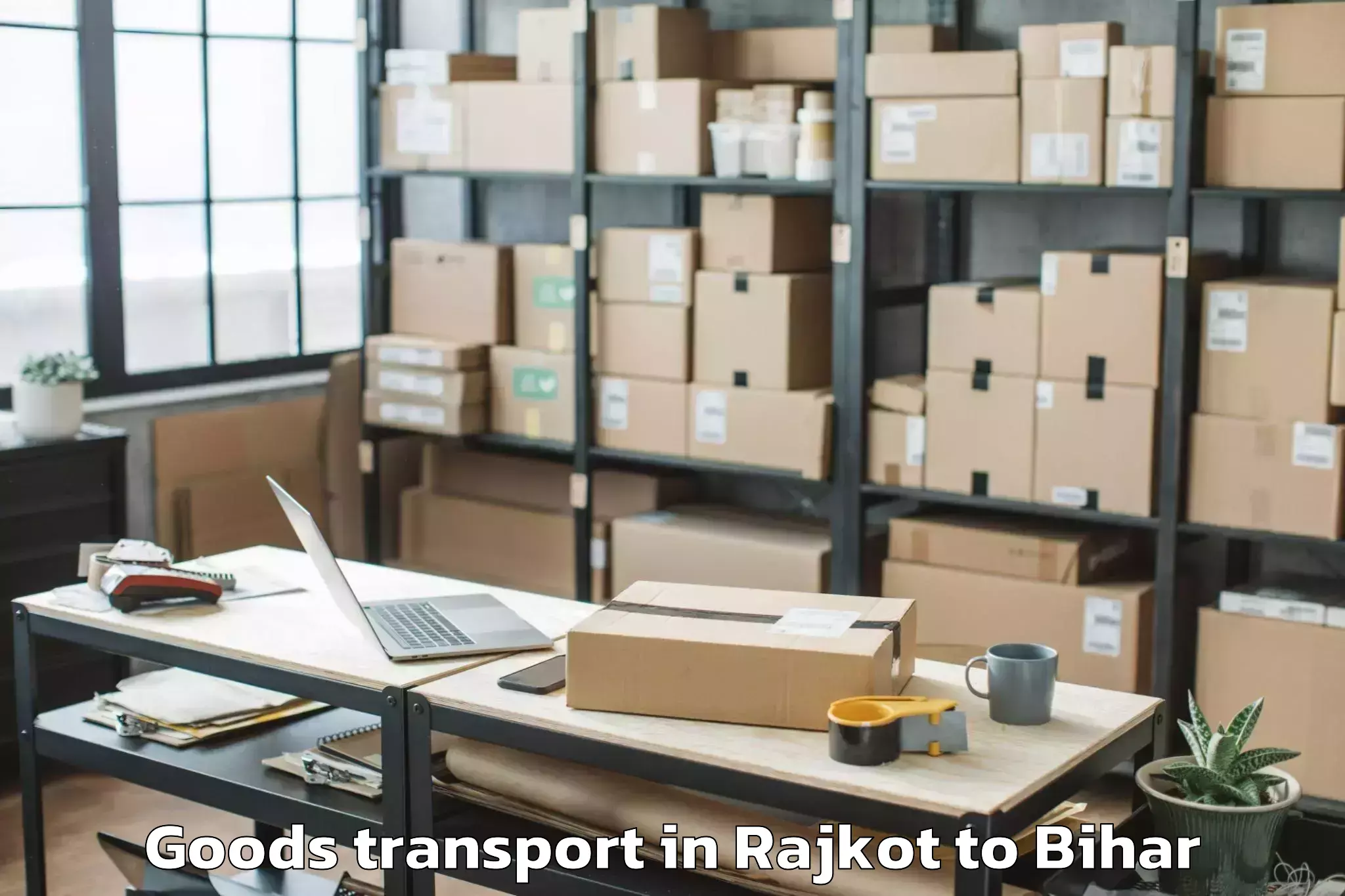 Get Rajkot to Lauriya Nandangarh Goods Transport